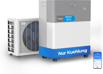 Midea Portasplit Cool Mobile Klimaanlage, nur Kühlung, A++, 8000 BTU 2, 3kW